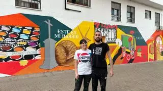 Clara Gómez Campos regala un mural a la memoria de Valdeolleros, su barrio de toda la vida