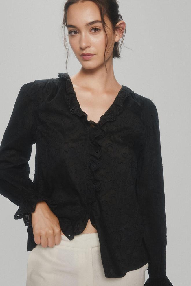 Blusa escote romántica