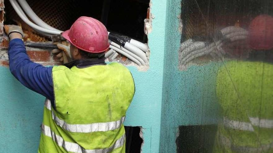 Un trabajador de la construcción.