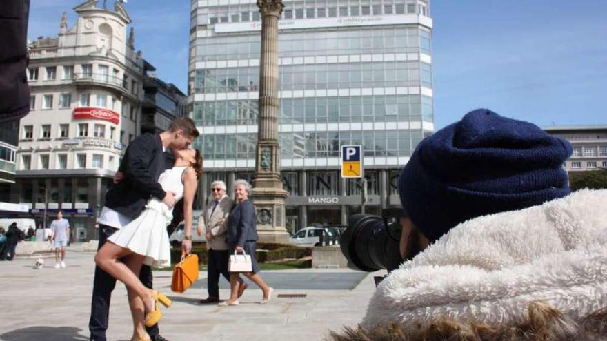 Marineda City eligió la zona del Obelisco para el &#039;shooting&#039; de la nueva campaña.