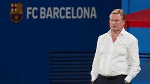 Koeman, en el duelo amistoso contra el Nàstic en el Estadi Johan Cruyff.