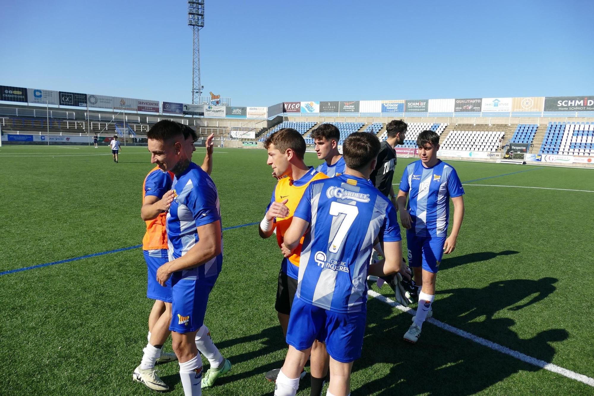 Eufòria al Figueres celebrant l'accés a la promoció d’ascens a Tercera RFEF