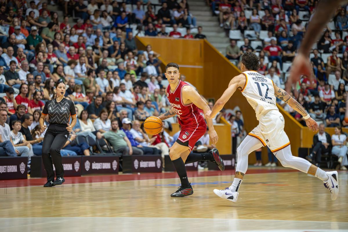 Ariadna Chueca, el día de su debut en la Liga Endesa en el Girona-Murcia.