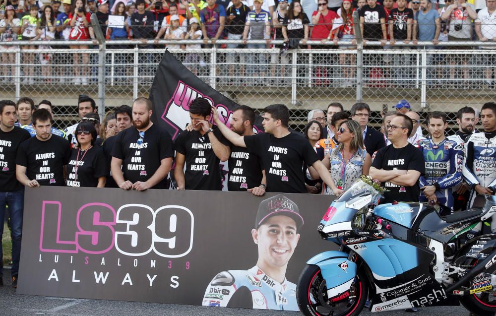 Homenaje a Luis Salom en el circuito de Montmeló