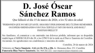 D. José Óscar Sánchez Ramos