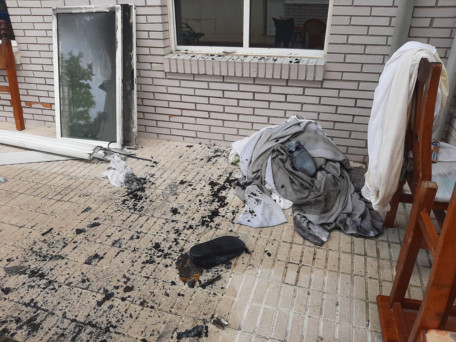 Así fue el incendio de madrugada en una residencia en Siero