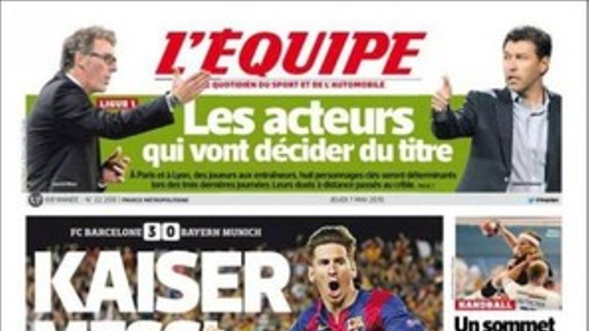 El 'Kaiser Messi', también en portada de 'L'Équipe'.