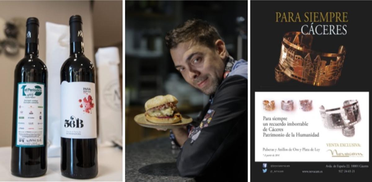 El Centenario tiene su vino oficial, el 56B, de Bodegas Paiva; una Hamburguesa propia, la Centenario, de La Pacheca, una línea de joyería inspirada en Cáceres, de Nevacam.