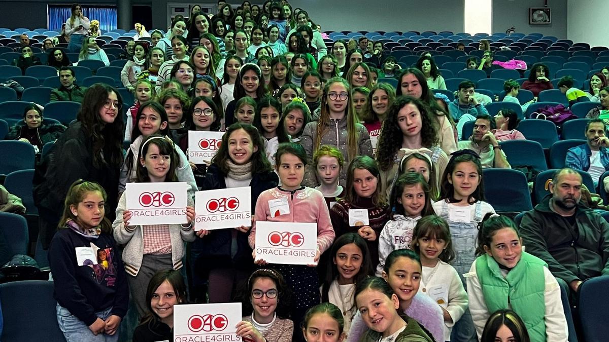 Algunas de las participantes en la jornada Oracle4girls realizada en la Universidad de Málaga.