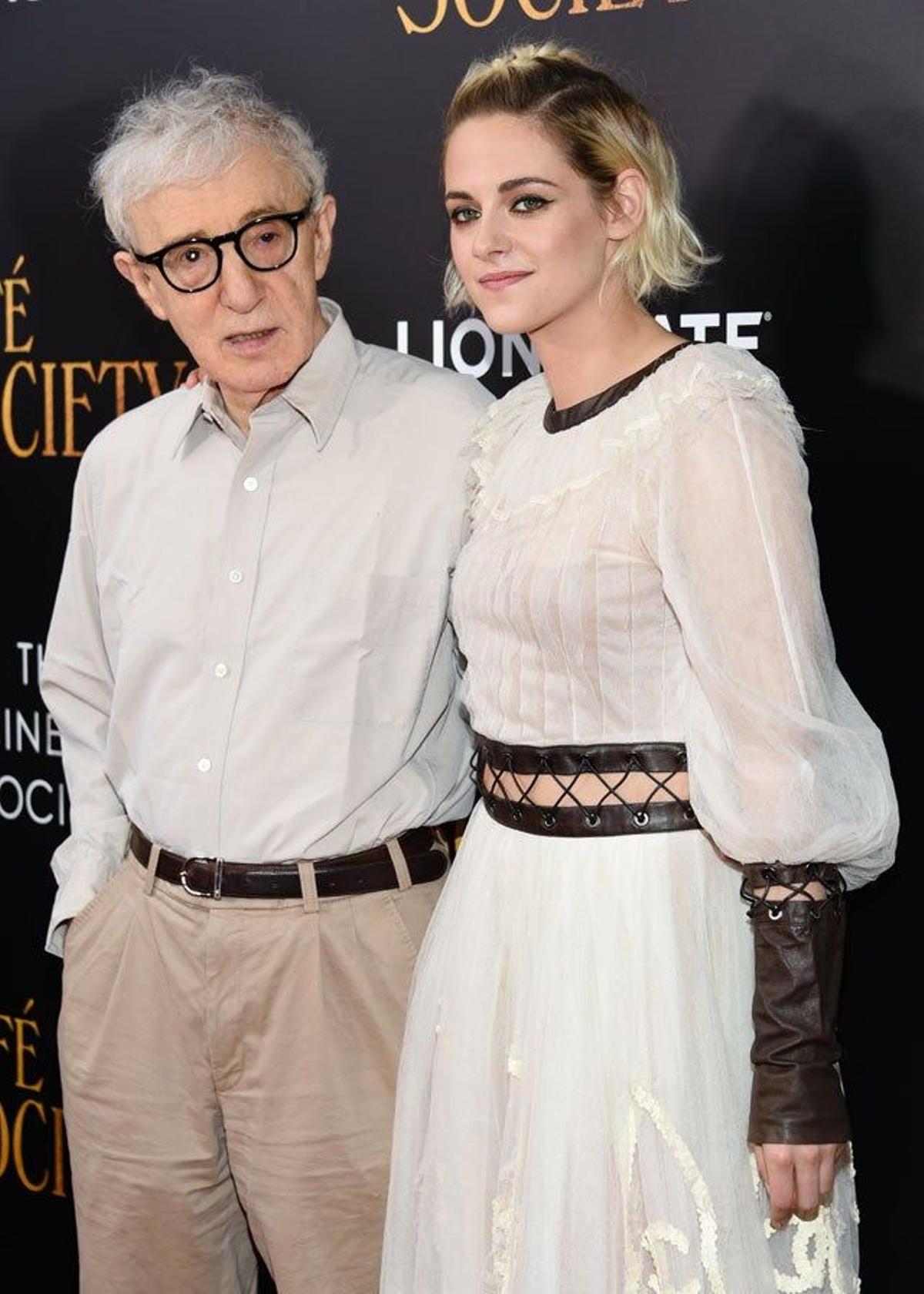 Woody Allen y Kristen Stewart, en la première de Café Society.