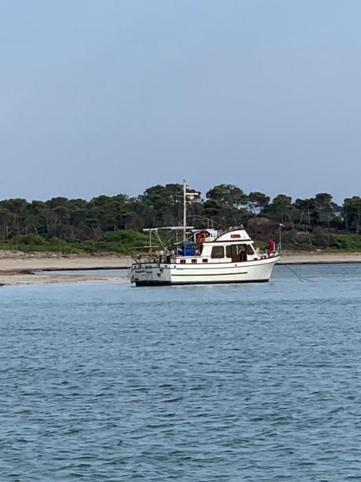 Barcos varados en la Colònia de Sant Jordi