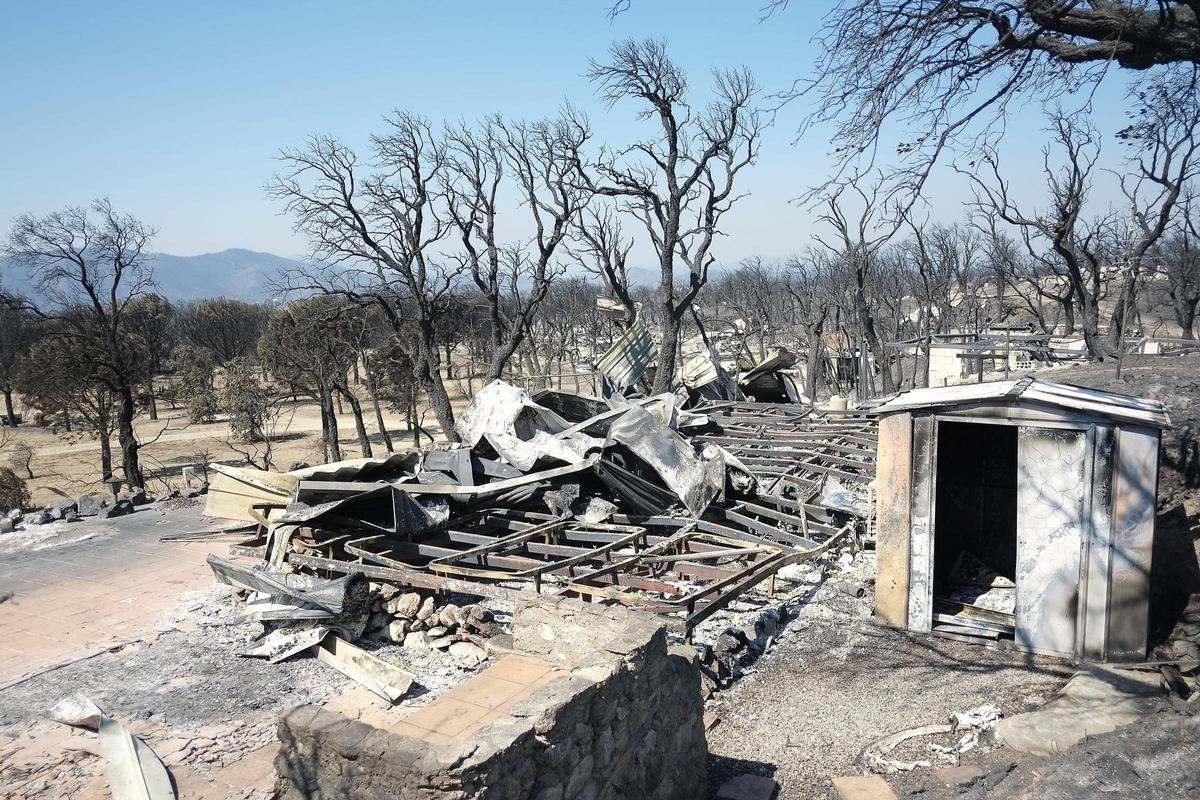 L'incendi de l'Albera del 2012 va deixar imatges com aquesta a Capmany