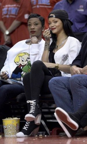 Justin Bieber y Rihanna han asistido al partido de la NBA entre Oklahoma y Los Ángeles Clippers