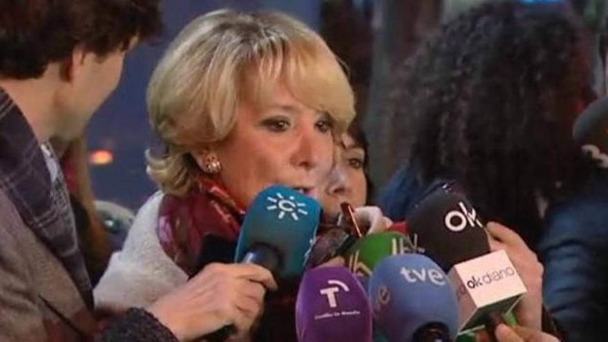 Aguirre: "No ha habido, que yo sepa, financiación ilegal del PP de Madrid"