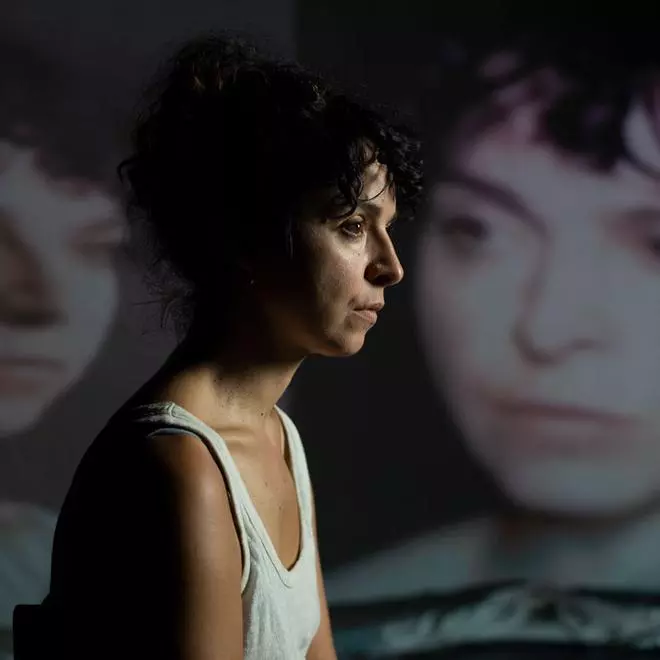 La actriz poblanchina Pepa Gracia, en la Feria Ibérica de Teatro de Fundâo