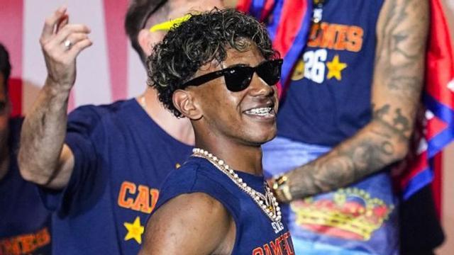Lamine Yamal, en la celebració. | AFP 7 / E. PRES