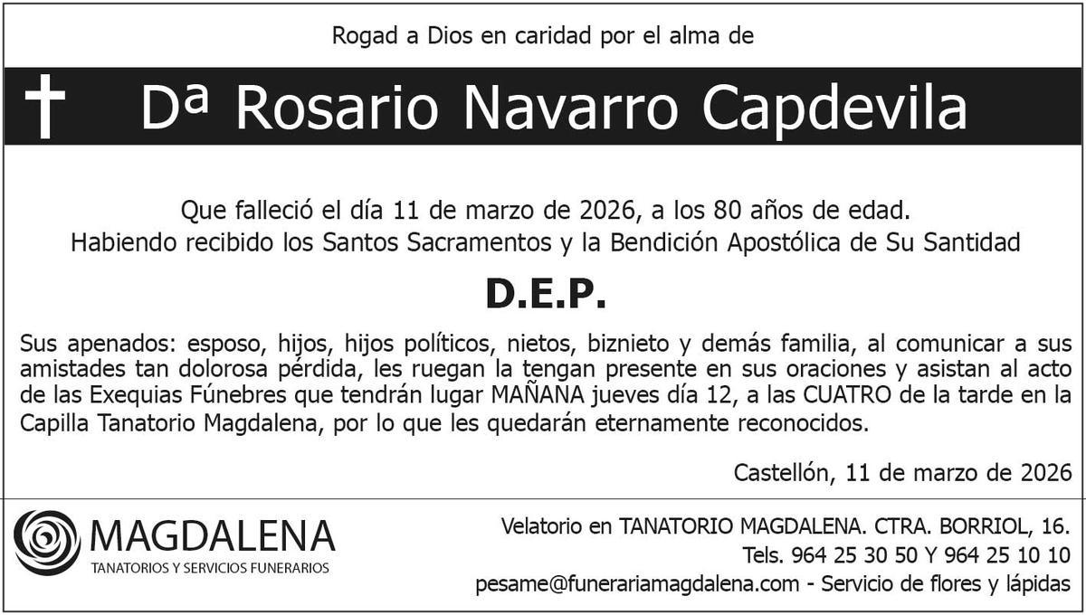 Dª Rosario Navarro Capdevila
