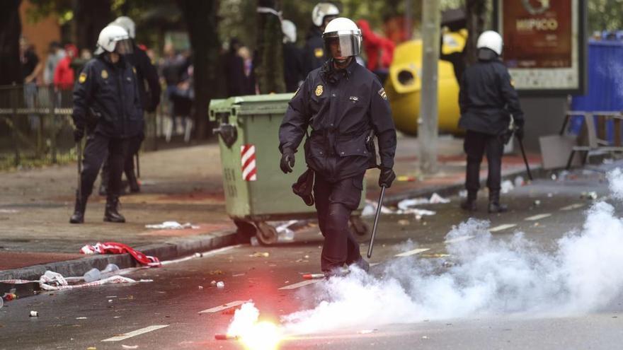 Disturbios en el derbi