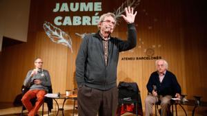 El escritor Jaume Cabré, este miércoles en el homenaje que se le ha dedicado en el Ateneu Barcelonès.