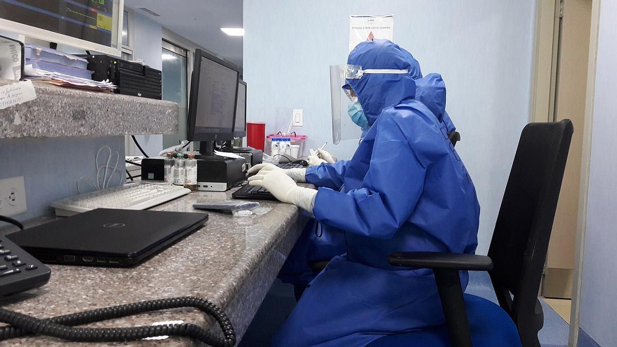 Medico de un hospital durante la pandemia Covid-19