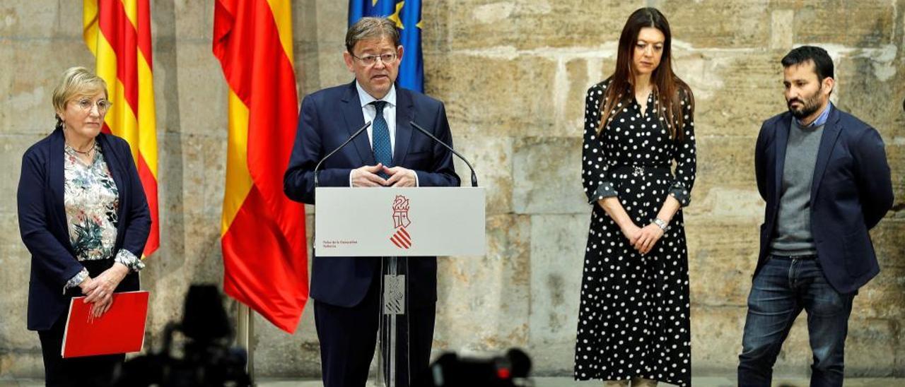 El president de la Generalitat, Ximo Puig, comparece ante los medios de comunicación.