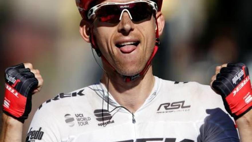 Mollema tras ganar la etapa.