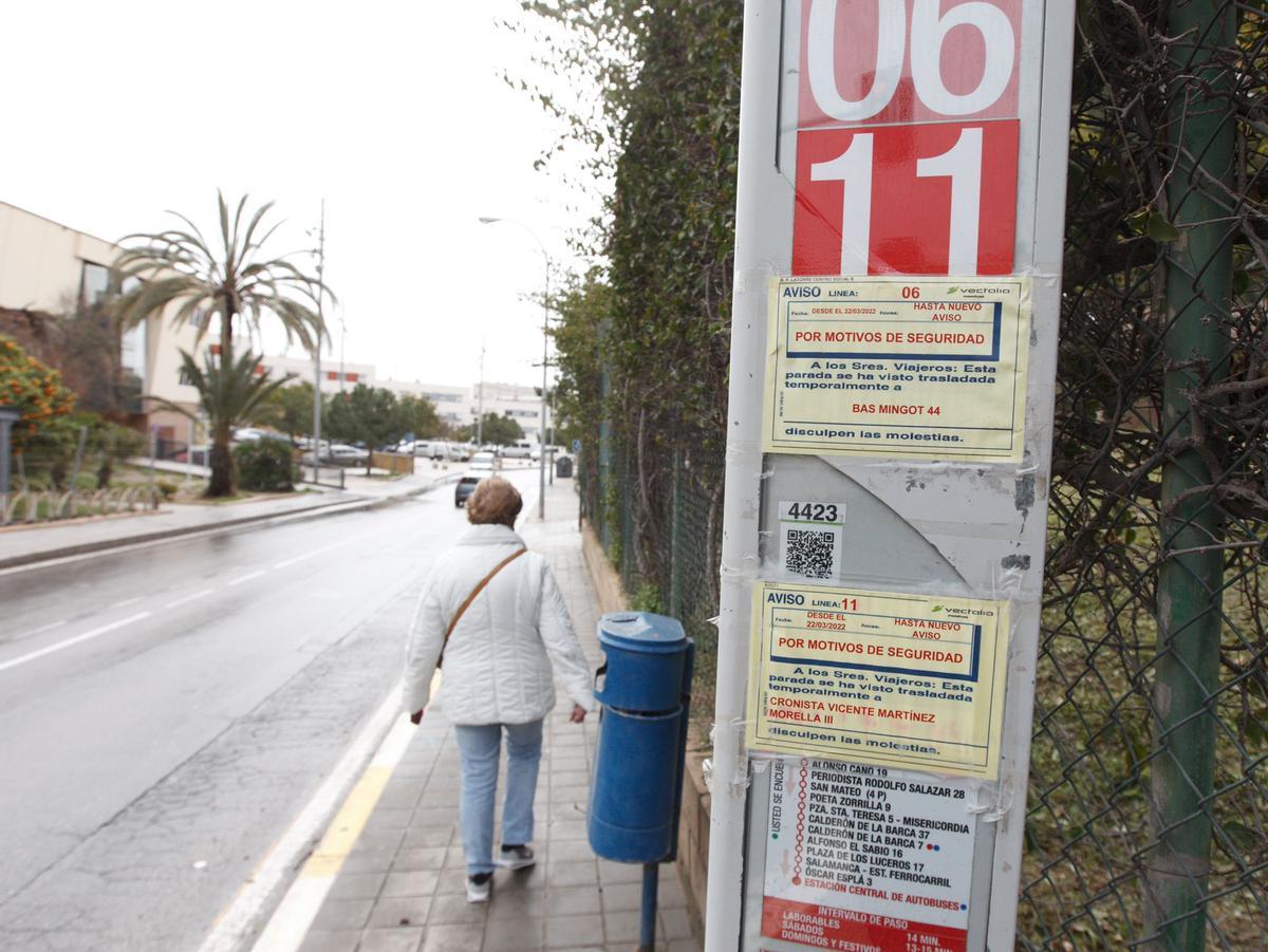 Una de las paradas suprimidas