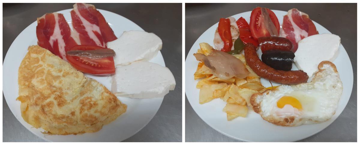 Ojo que el plato ciclista 'light', de 'light' quizá tenga poco, pero el plato ciclista es ciertamente más 'consistente' como vemos a la derecha de la imagen.