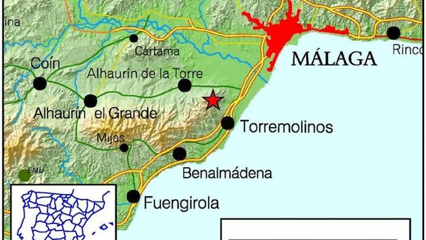 Registrado un terremoto de 2,8 grados en Alhaurín de la Torre