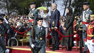 Marlaska presidiendo el acto de jura de bandera en la Academia de la Guardia Civil en Baeza