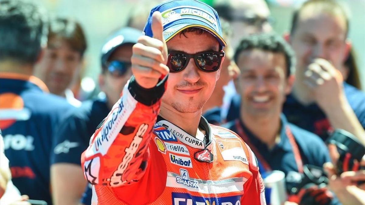 Lorenzo, muy feliz tras la crono del GP de Catalunya