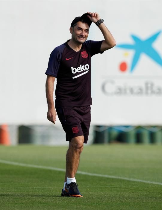 Primer entrenament de la pretemporada del Barça