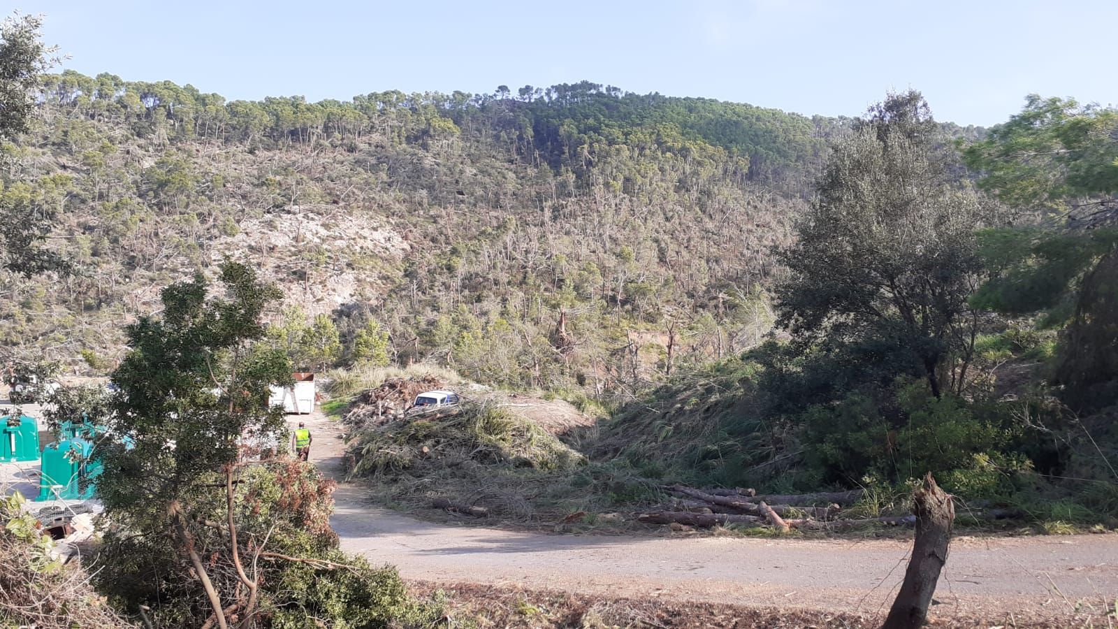 Francina Armengol visita la ‘zona cero’ de la catástrofe ambiental en Banyalbufar