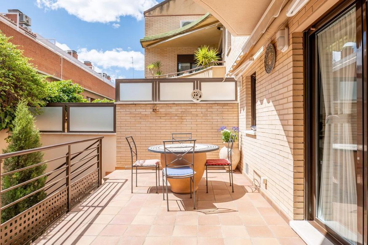 Terraza del dúplex a la venta en el centro de Zaragoza