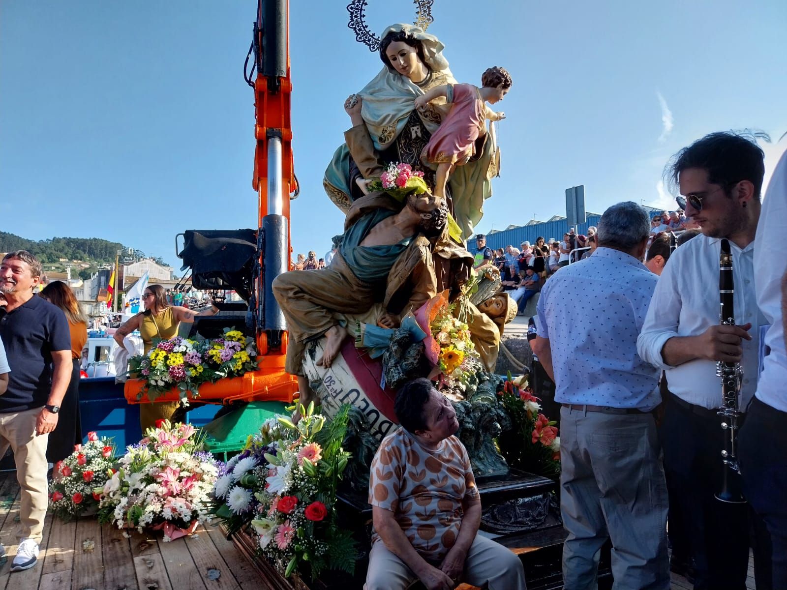 Las celebraciones en honor a la Virgen del Carmen en O Morrazo. La procesión en Bueu
