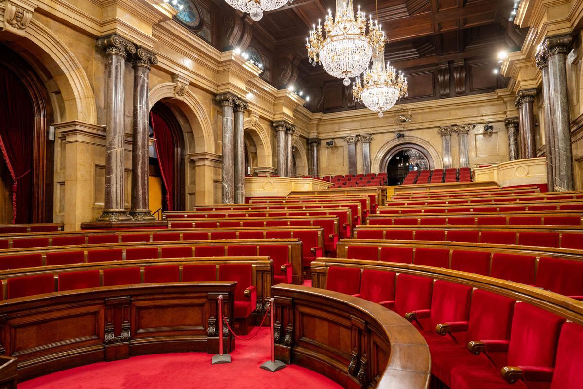 El hemiciclo del Parlament de Catalunya.