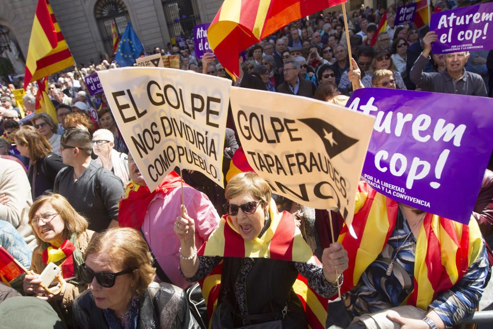 Manifestación en Barcelona contra el proceso soberanista