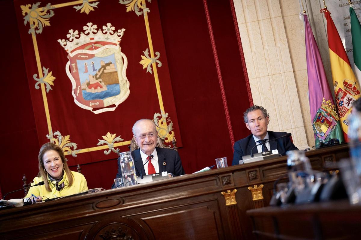 Una imagen del pleno de diciembre de 2023 del Ayuntamiento de Málaga.
