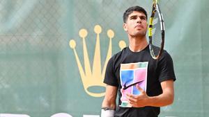 Alcaraz entrenando en Monte Carlo