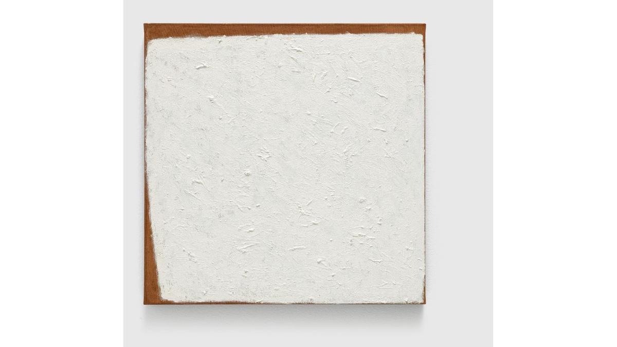 Uno de los cuadros de Robert Ryman, el gran minimalista del blanco, expuestos en París.