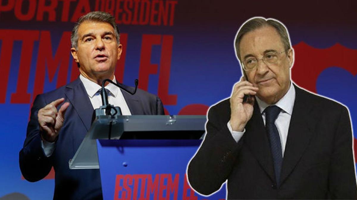 Laporta desvela cómo le sentó la pancarta de Madrid a Florentino Pérez