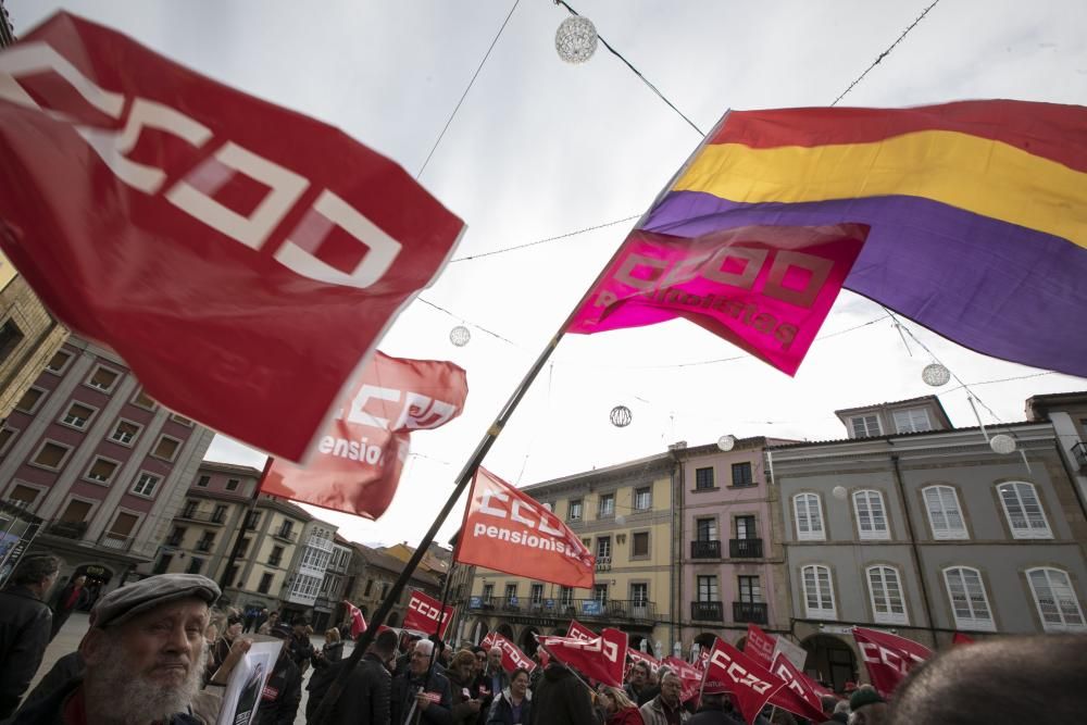 Manifestación de pensionistas en Asturias