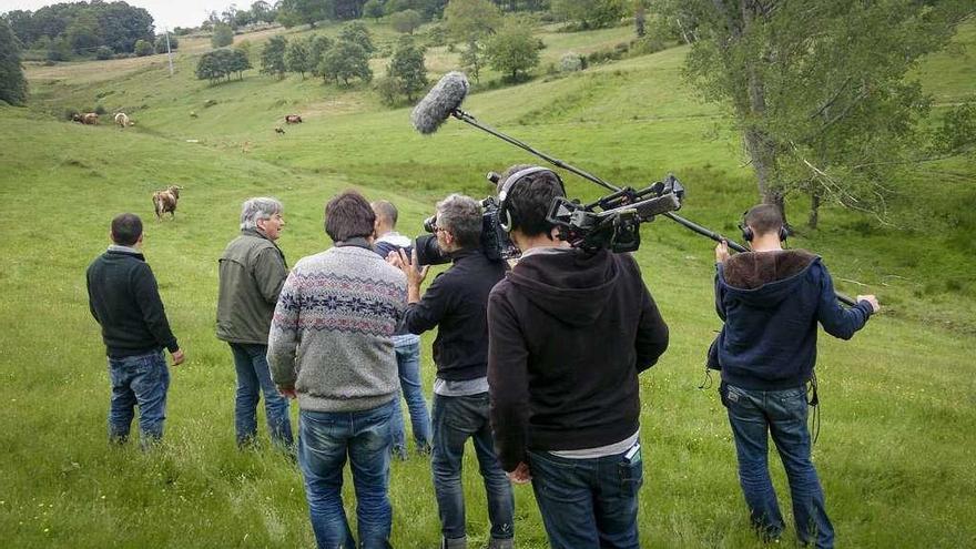 Un instante de la grabación del documental. // Esmerarte