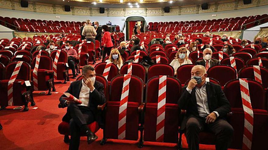 El Gran Teatro, durante el acto entre medidas de seguridad.