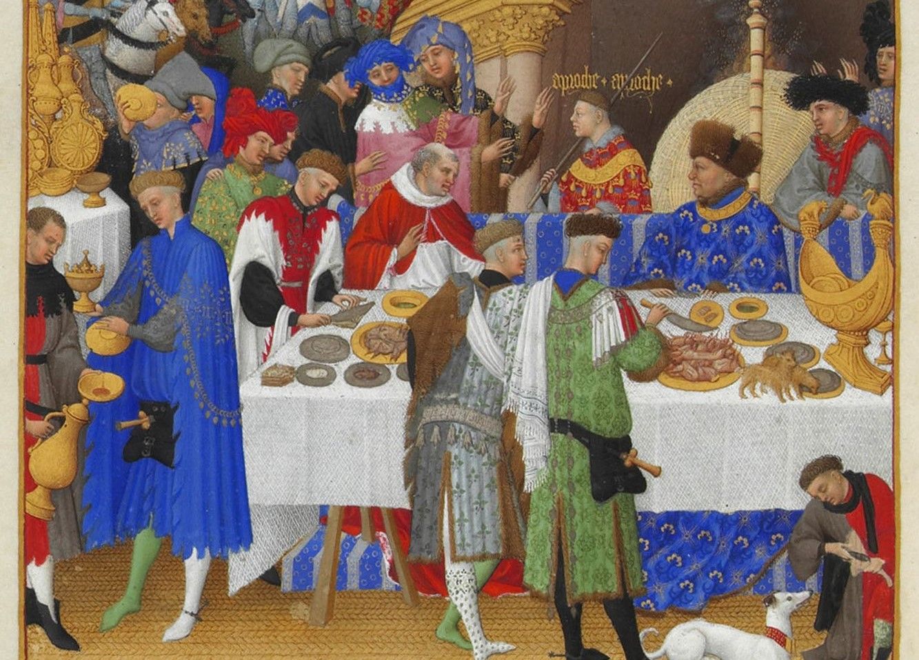 Imagen del libto Las muy ricas horas del Duque de Berry escrito en latín hacia 1410