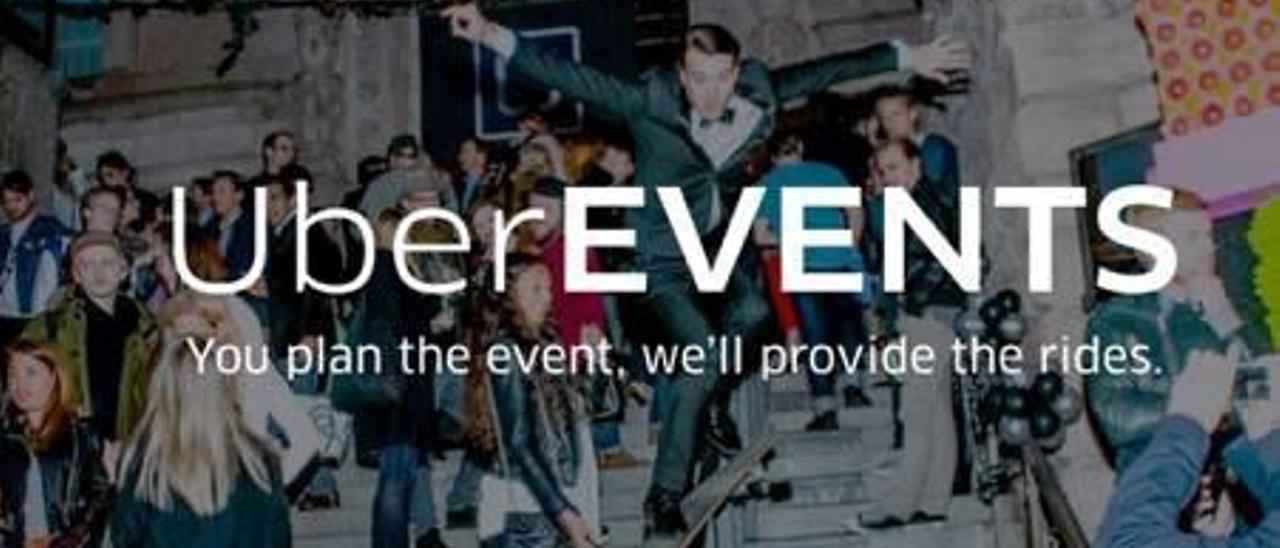 Uber lanza Events, su servicio para eventos