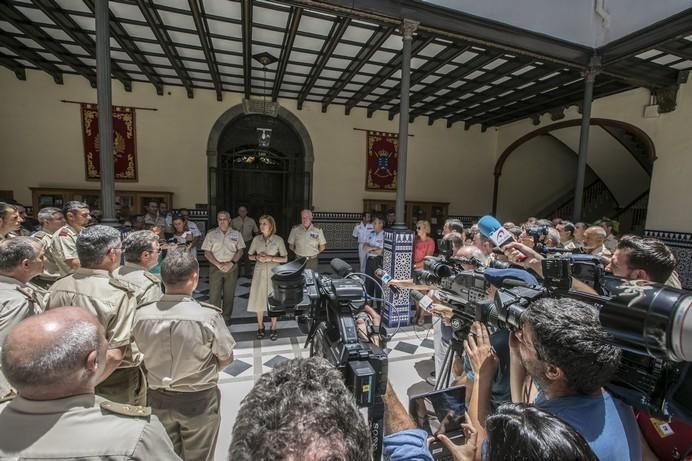 19/07/2017  EJERCITO DEFENSA   visita de la ministra de defensa María Dolores de Cospedal  a la capitanía  de canarias