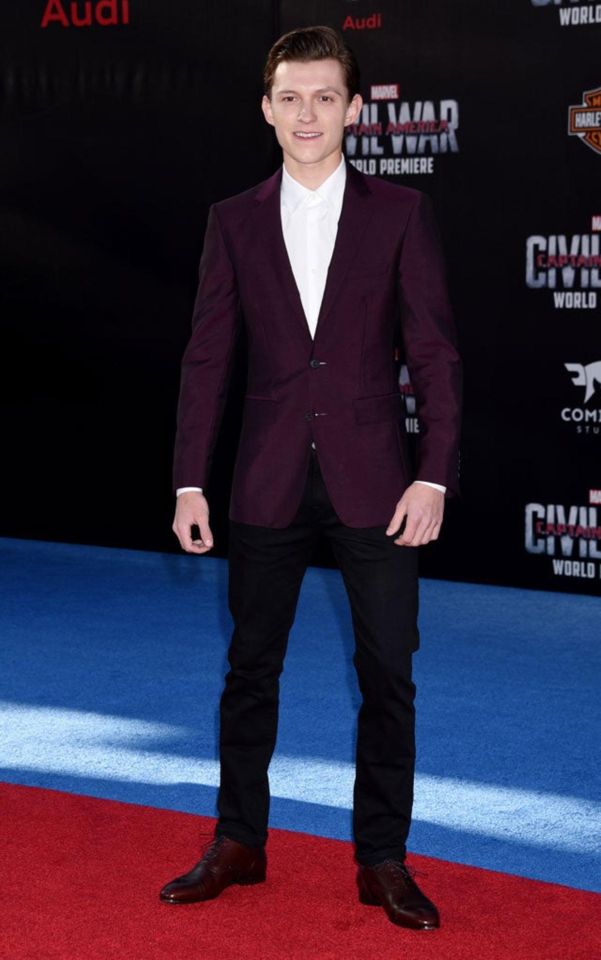Tom Holland, en la première deCapitán América: Civil Waren Los Ángeles.