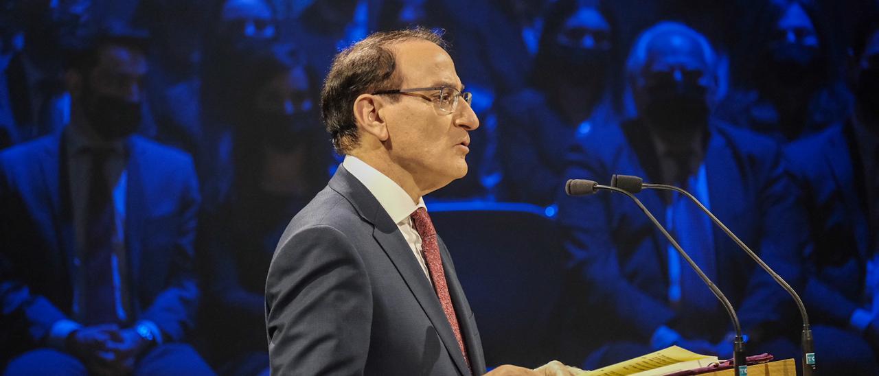 Javier González de Lara durante su pregón de la Semana Santa de Málaga 2022