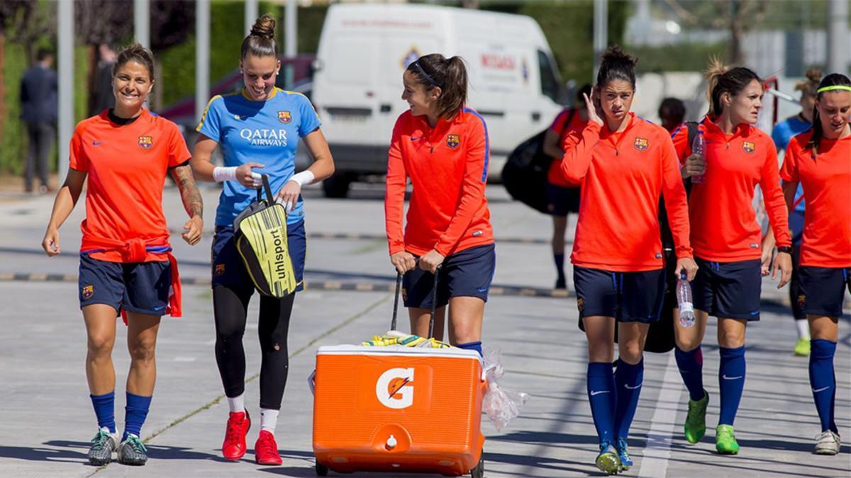 Las futbolistas del Barça entrenaron por última vez antes del decisivo partido contra el Levante